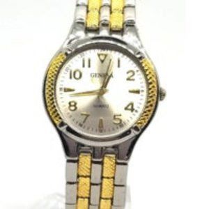 Geneva Gold Silver 35mm Men Watch